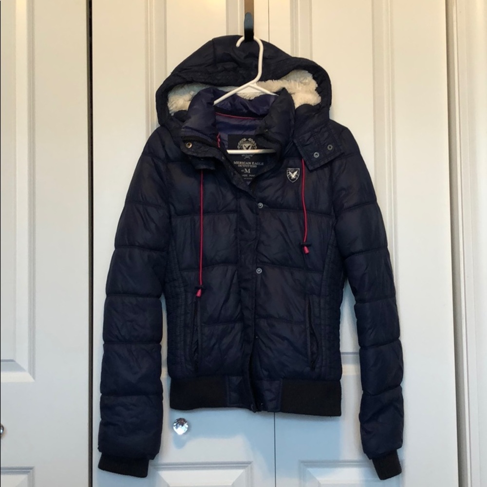American Eagle outfitters navy blue coat womens M
